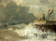 Andreas Achenbach Achenbach Sturm an der Kuste china oil painting artist